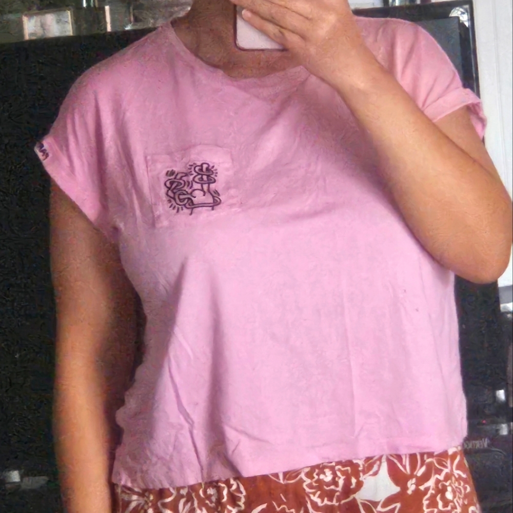 Uniqlo Keith Haring Pink XL T-Shirt
